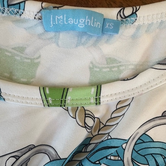 J.McLaughlin Nautical Print Catalina Cloth Top Extra Small Excellent Condition! - Picture 4 of 5